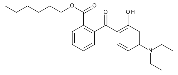 Hexyl 2(4(diethylamino)2hydroxybenzoyl)benzoate